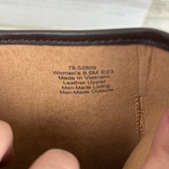 Johnston & Murphy Charlotte womens 8 1/2 brown leather bit ankle bootie new - Picture 8 of 10